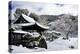 Snow-covered Zen garden in Kodai-ji Temple, Kyoto, Japan, Asia-Damien Douxchamps-Premier Image Canvas
