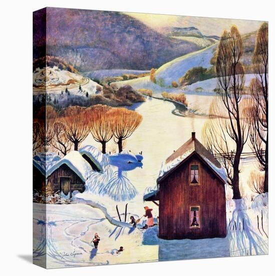 "Snow on the Farm", December 22, 1956-John Clymer-Premier Image Canvas