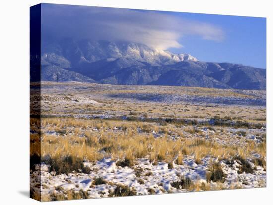 Snow on the Sandia Mountains and High Plains Near Albuquerque, New Mexico-null-Premier Image Canvas