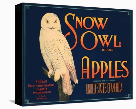 Snow Owl Brand Apples-null-Stretched Canvas