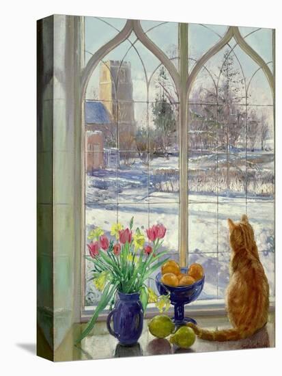 Snow Shadows and Cat-Timothy Easton-Premier Image Canvas