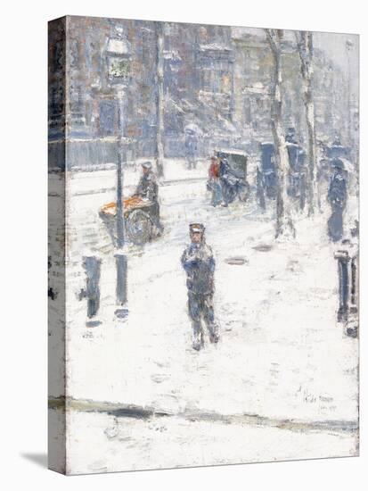 Snow Storm, Fifth Avenue, New York, 1907-Childe Hassam-Premier Image Canvas