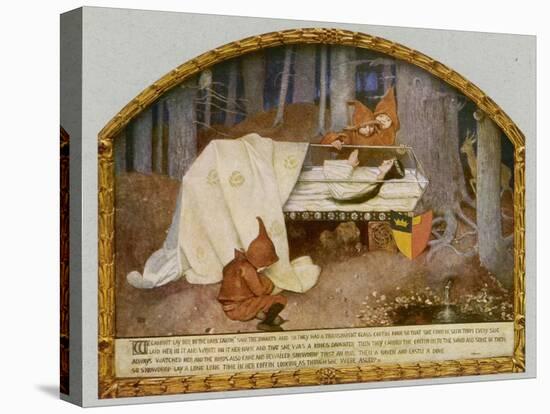 Snow White in Her Glass Coffin is Mourned by the Dwarfs-Marianne Stokes-Premier Image Canvas