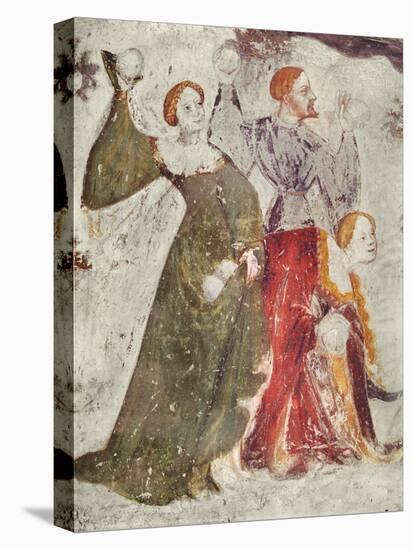 Snowball Fight outside a Castle, C.1400 (Detail of 75562)-Italian School-Premier Image Canvas