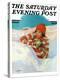 "Snowball Fight," Saturday Evening Post Cover, February 18, 1928-Penrhyn Stanlaws-Premier Image Canvas