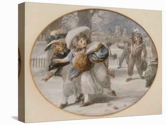 Snowballing, 18Th Century-William Hamilton-Premier Image Canvas