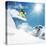 Snowboarder At Jump Inhigh Mountains At Sunny Day-dellm60-Premier Image Canvas