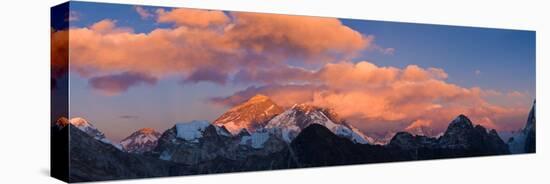 Snowcapped Mountain Peaks, Mt Everest, Lhotse, Dudh Kosi, Solukhumbu, Himalayas, Nepal-null-Premier Image Canvas
