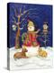 Snowman and Friends-Todd Williams-Stretched Canvas