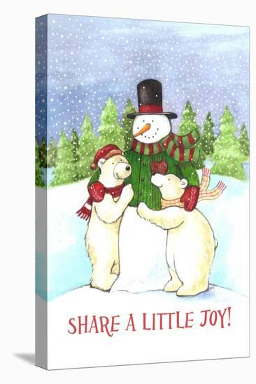 Snowman and Polar Share Joy-Melinda Hipsher-Premier Image Canvas