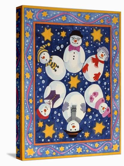 Snowman and Stars-Linda Benton-Premier Image Canvas