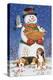 Snowman, Birds and Beagles-William Vanderdasson-Premier Image Canvas