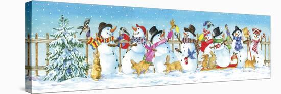 Snowman Bunny Border-Wendy Edelson-Premier Image Canvas