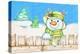 Snowman Fence-Valarie Wade-Premier Image Canvas