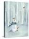 Snowman in Wood-MAKIKO-Premier Image Canvas