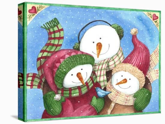 Snowman with Bluebird-Melinda Hipsher-Premier Image Canvas