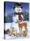 Snowman with Friends-William Vanderdasson-Premier Image Canvas