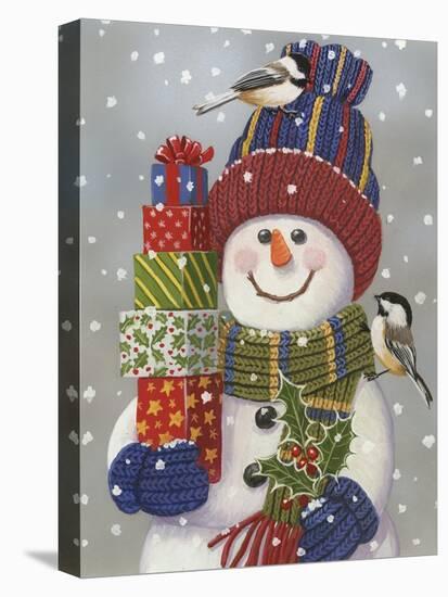 Snowman with Presents-William Vanderdasson-Premier Image Canvas