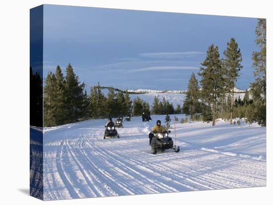 Snowmobiling in the Western Area of Yellowstone National Park, Montana, USA-Alison Wright-Premier Image Canvas