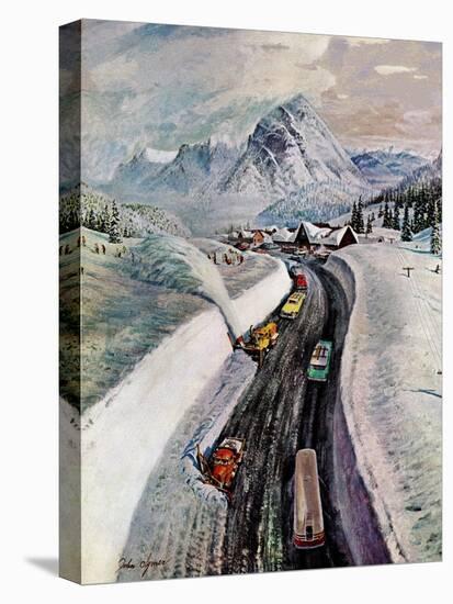 "Snowplows at Snoqualmie Pass," February 6, 1960-John Clymer-Premier Image Canvas
