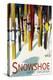 Snowshoe, West Virginia - Colorful Skis-Lantern Press-Stretched Canvas