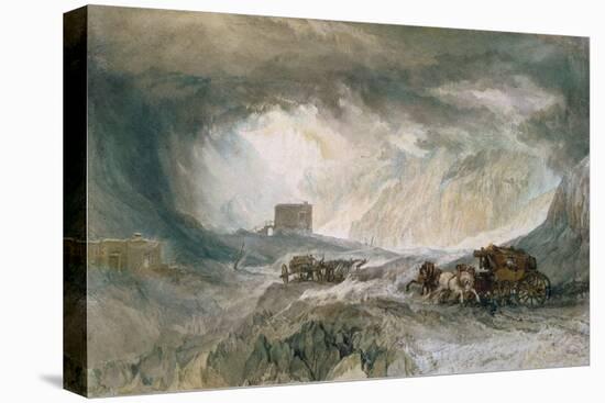 Snowstorm, Mont Cenis, 1820 (W/C on Paper)-Joseph Mallord William Turner-Premier Image Canvas