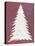 Snowy Fir Tree on pink-Cora Niele-Premier Image Canvas