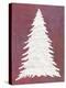 Snowy Fir Tree on pink-Cora Niele-Premier Image Canvas