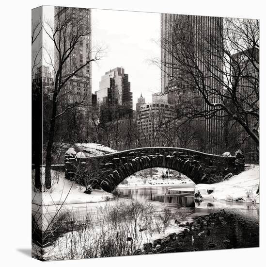 Snowy Gapstow Bridge of Central Park, Manhattan in New York City-Philippe Hugonnard-Premier Image Canvas