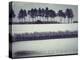 Snowy Landscape Frames Single American Tank Moving Along Distant Road During Battle of the Bulge-George Silk-Premier Image Canvas