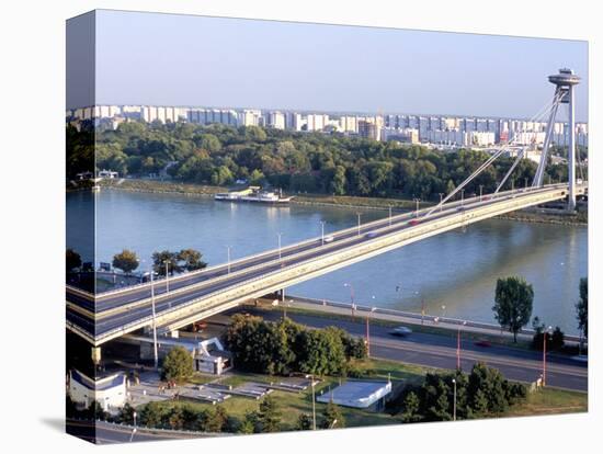 Snp Bridge Spans Danube River, Bratislava-Richard Nebesky-Premier Image Canvas
