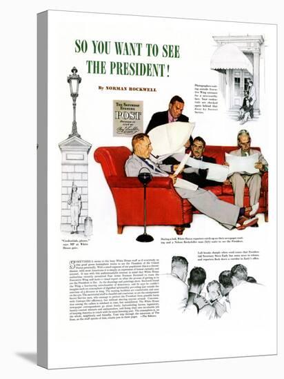 "So You Want to See the President" A, November 13,1943-Norman Rockwell-Premier Image Canvas