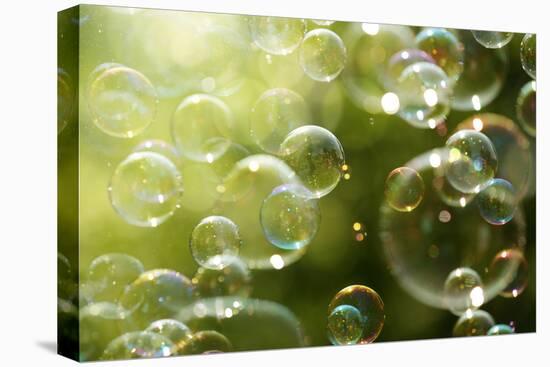 Soap Bubbles Floating in the Air as the Summer Sun Sets-Flynt-Premier Image Canvas