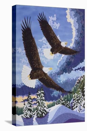 Soaring Over Cloth Mountain-Kestrel Michaud-Premier Image Canvas