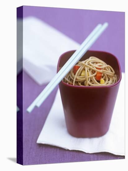 Soba Noodles with Chili and Peppers-null-Premier Image Canvas