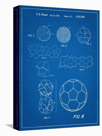 Soccer Ball Patent-null-Stretched Canvas