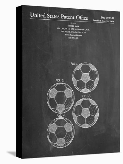 Soccer Ball Patent-null-Stretched Canvas