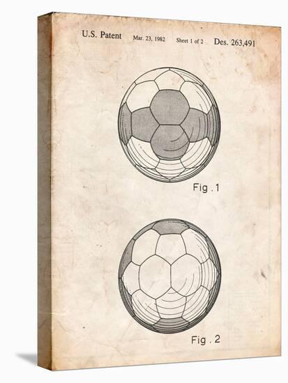 Soccer Ball Patent-Cole Borders-Stretched Canvas