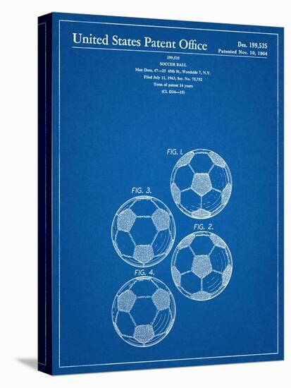 Soccer Ball Patent-null-Stretched Canvas