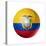 Soccer Football Ball with Ecuador Flag-daboost-Stretched Canvas