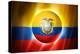 Soccer Football Ball with Ecuador Flag-daboost-Stretched Canvas