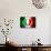 Soccer Football Ball with Italia Flag-daboost-Stretched Canvas displayed on a wall