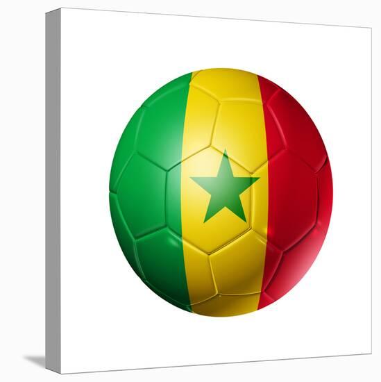 Soccer Football Ball With Senegal Flag-daboost-Stretched Canvas