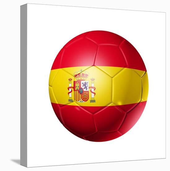 Soccer Football Ball With Spain Flag-daboost-Stretched Canvas