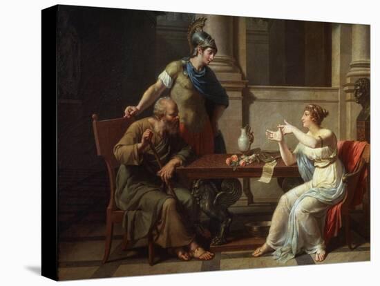 Socrates and Alcibiades at Aspasia, 1801-Nicolas Andre Monsiau-Premier Image Canvas