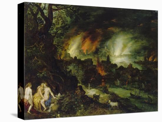 Sodom and Gomorrha (Lot and His Daughters)-Jan Brueghel the Elder-Premier Image Canvas