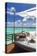 Sofa Overlooking Ocean, Maldives, Indian Ocean, Asia-Sakis Papadopoulos-Premier Image Canvas