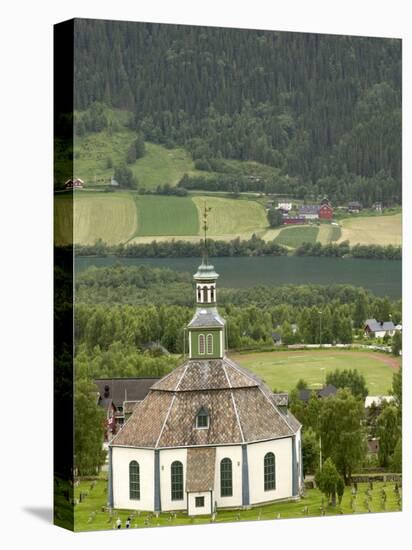 Sofar Fron Octagonal Stone Church, Laggen River Valley, Ringebu, Norway-Russell Young-Premier Image Canvas