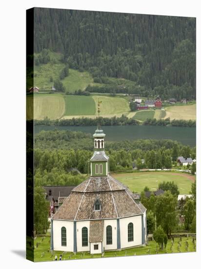 Sofar Fron Octagonal Stone Church, Laggen River Valley, Ringebu, Norway-Russell Young-Premier Image Canvas