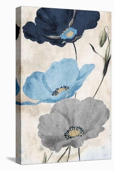 Soft Florals-Jace Grey-Stretched Canvas